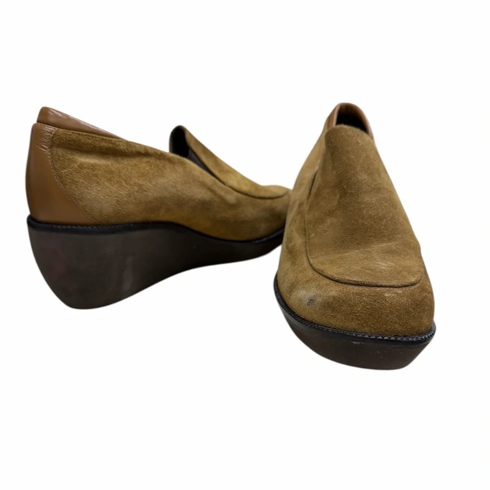 Donald J. Pliner Tan Suede Wedge Loafers